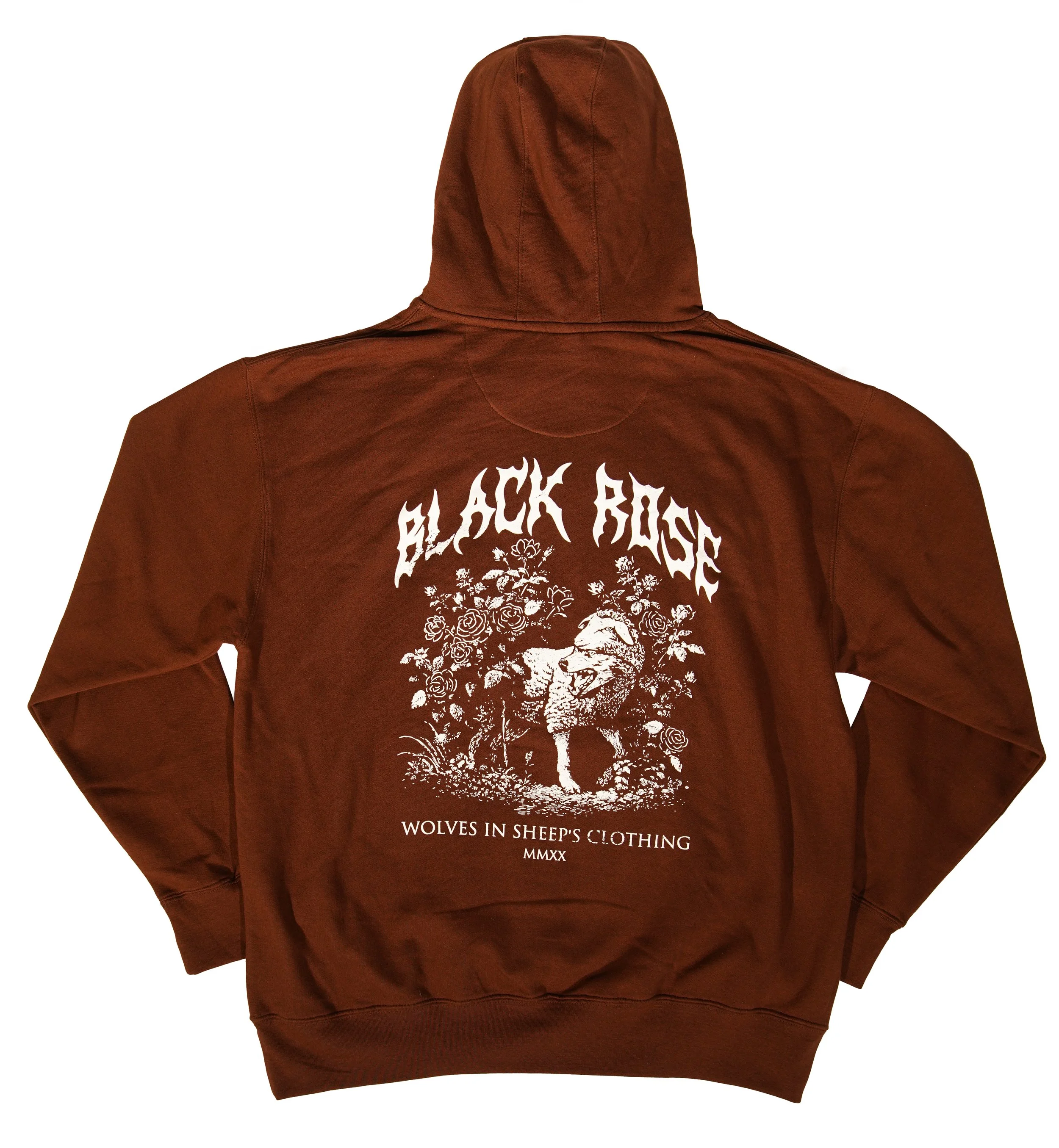 Black Rose Sk8boards - Wolves in sheep's clothing Hoodie (Brown
